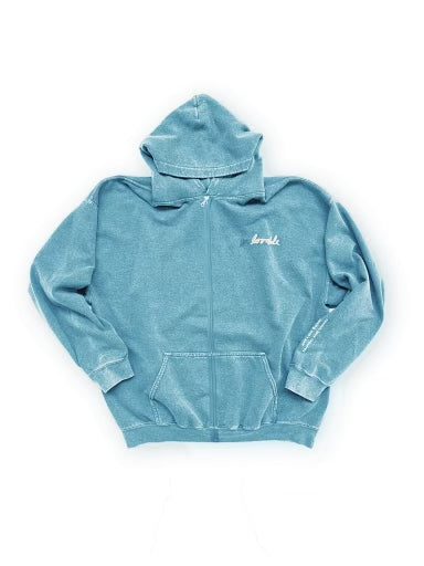 UNLOVABLE ZIP UP SWEATSHIRT TEAL