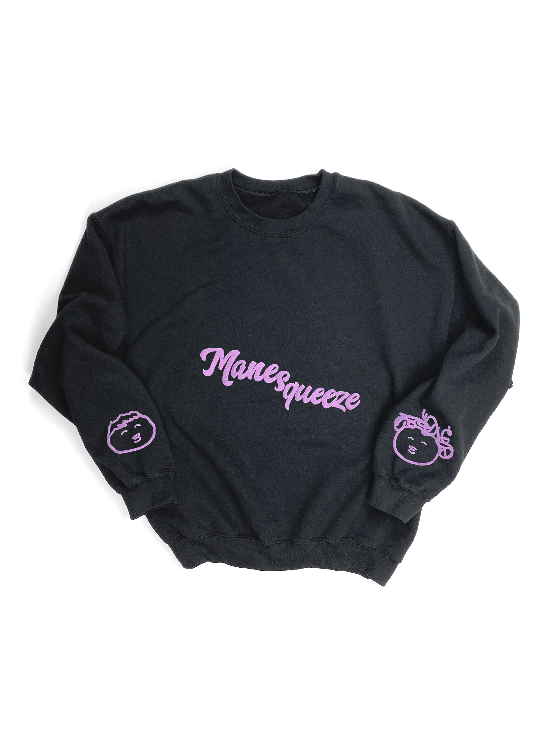 MANESQUEEZE BLACK CREWNECK SWEATSHIRT