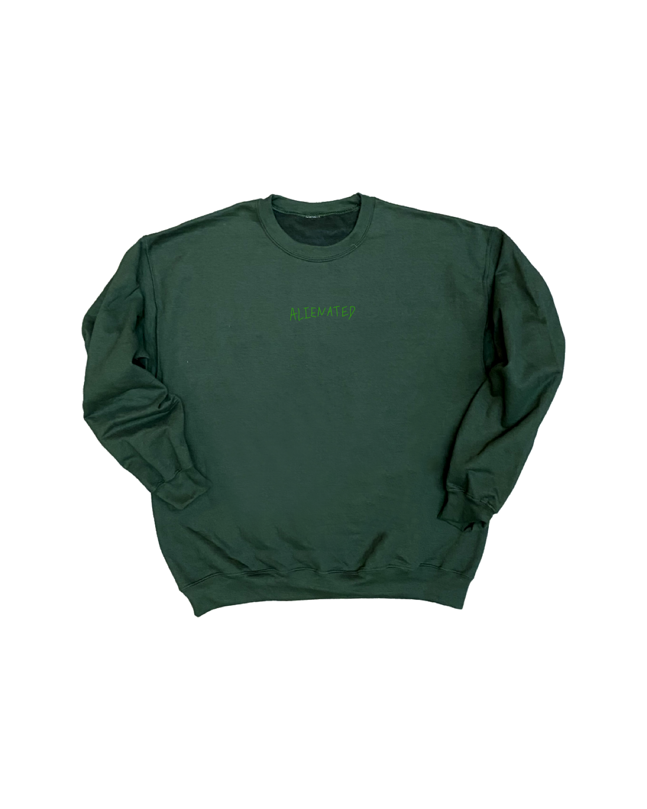ALIENATED CREW NECK SWEATSHIRT F*CK FORLEX GREEN