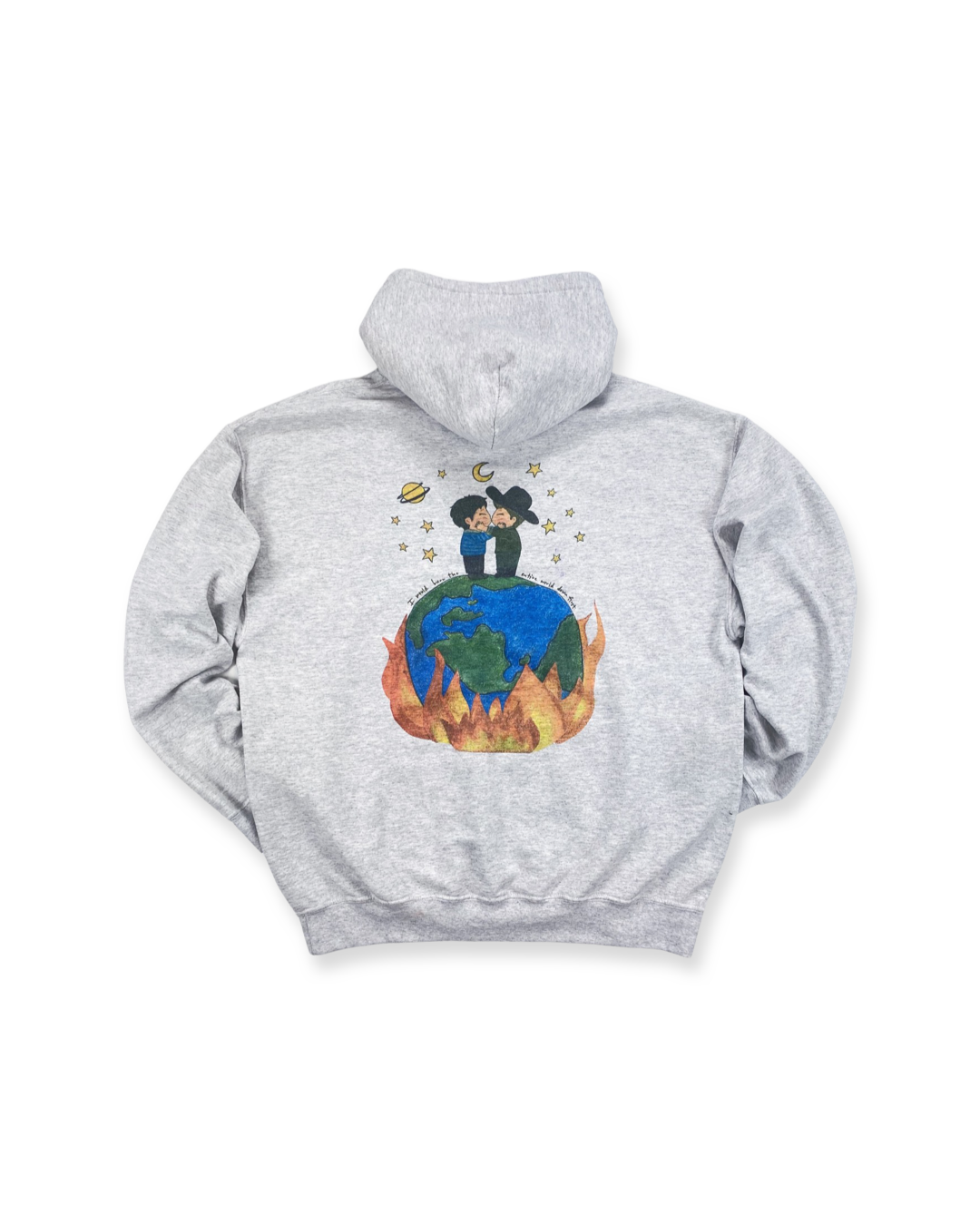 BURN THE WORLD DOWN HOODIE ASH