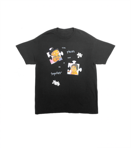 THE PIECES WANT TO BE TOGETHER TEE BLACK