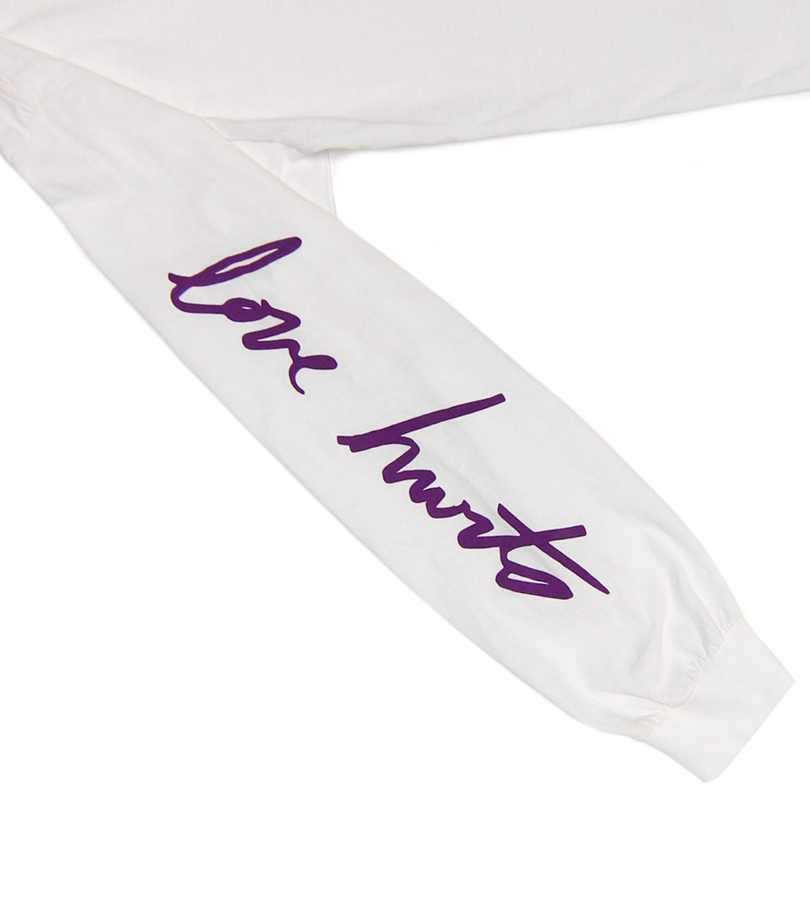 LOVE HURTS LONG SLEEVE WHITE TEE
