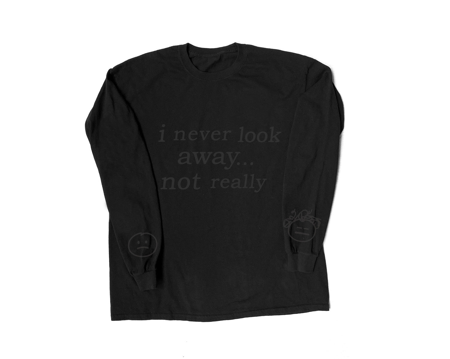 NOT REALLY LONG SLEEVE BLACK ON BLACK