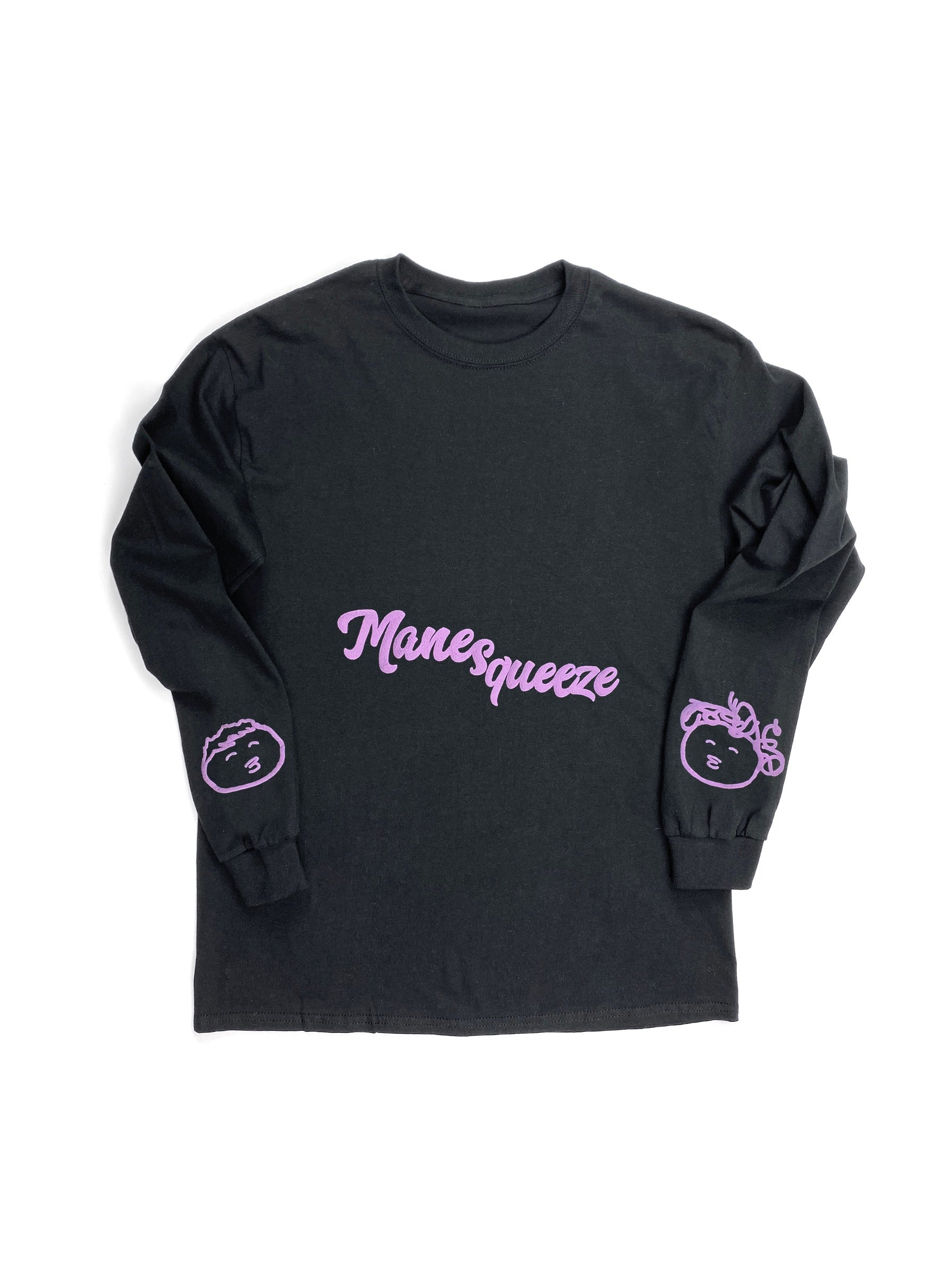 MANESQUEEZE BLACK LS TEE