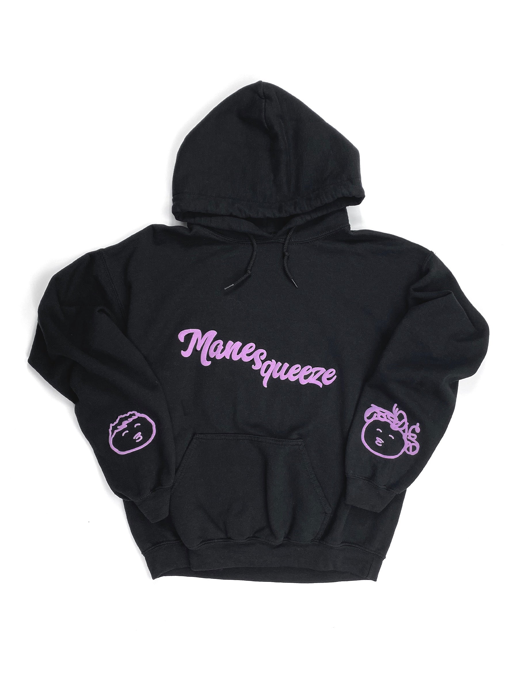 MANESQUEEZE BLACK HOODED SWEATSHIRT