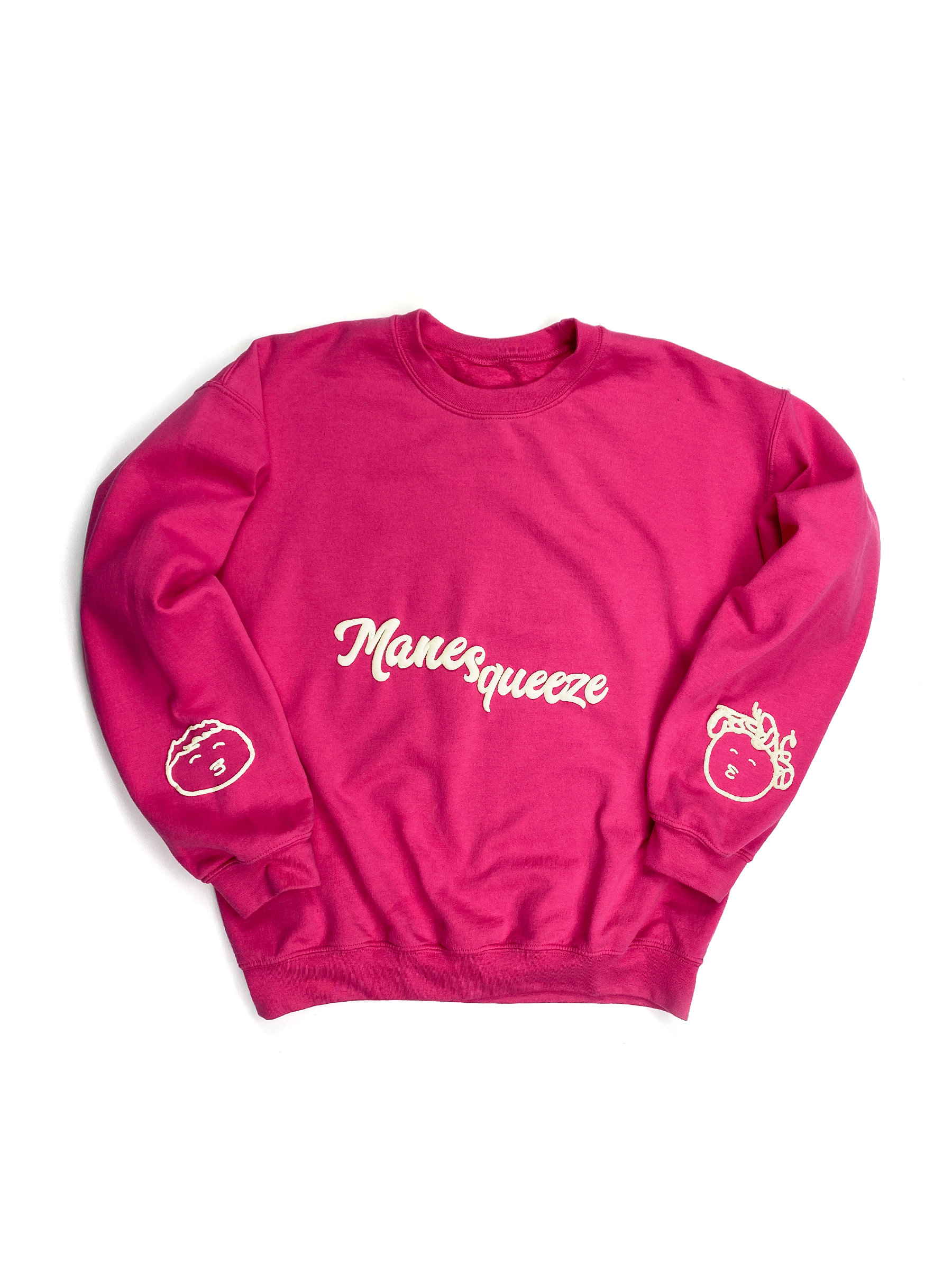 MANESQUEEZE FUCHSIA CREWNECK SWEATSHIRT