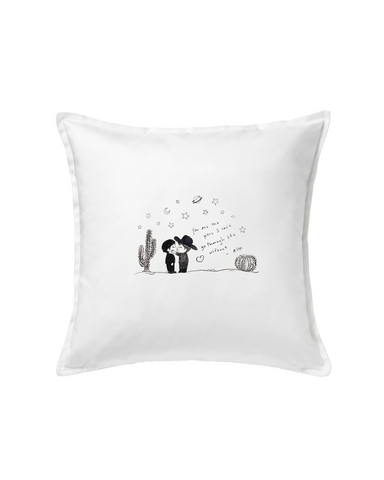 CACTI CAPER PILLOW CASE WHITE