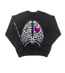 RIP MY HEART OUT GLOW IN THE DARK CREWNECK SWEATSHIRT BLACK