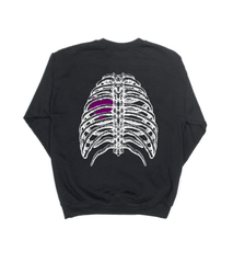 RIP MY HEART OUT GLOW IN THE DARK CREWNECK SWEATSHIRT BLACK