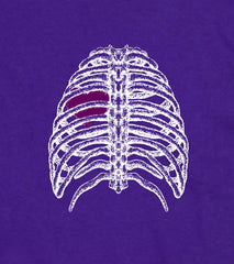 RIP MY HEART OUT GLOW IN THE DARK LONG SLEEVE TEE VIOLET