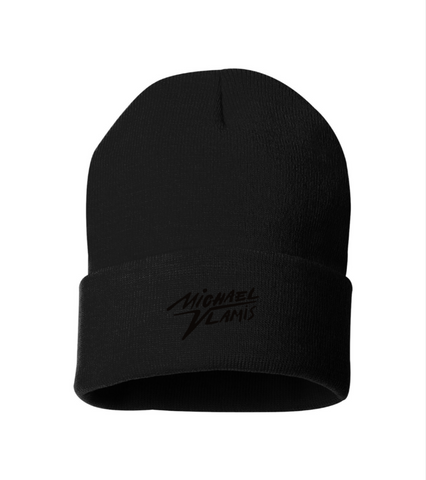 MV BEANIE BLACK ON BLACK