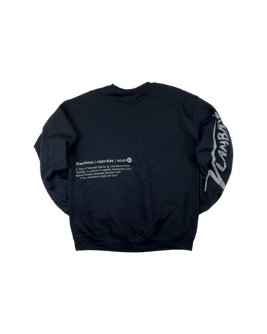 VLAMBASE V2 SIGNATURE CREW NECK SWEATSHIRT BLACK