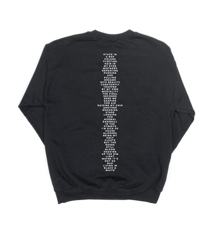 BLACK & WHITE CREWNECK SWEATSHIRT BLACK