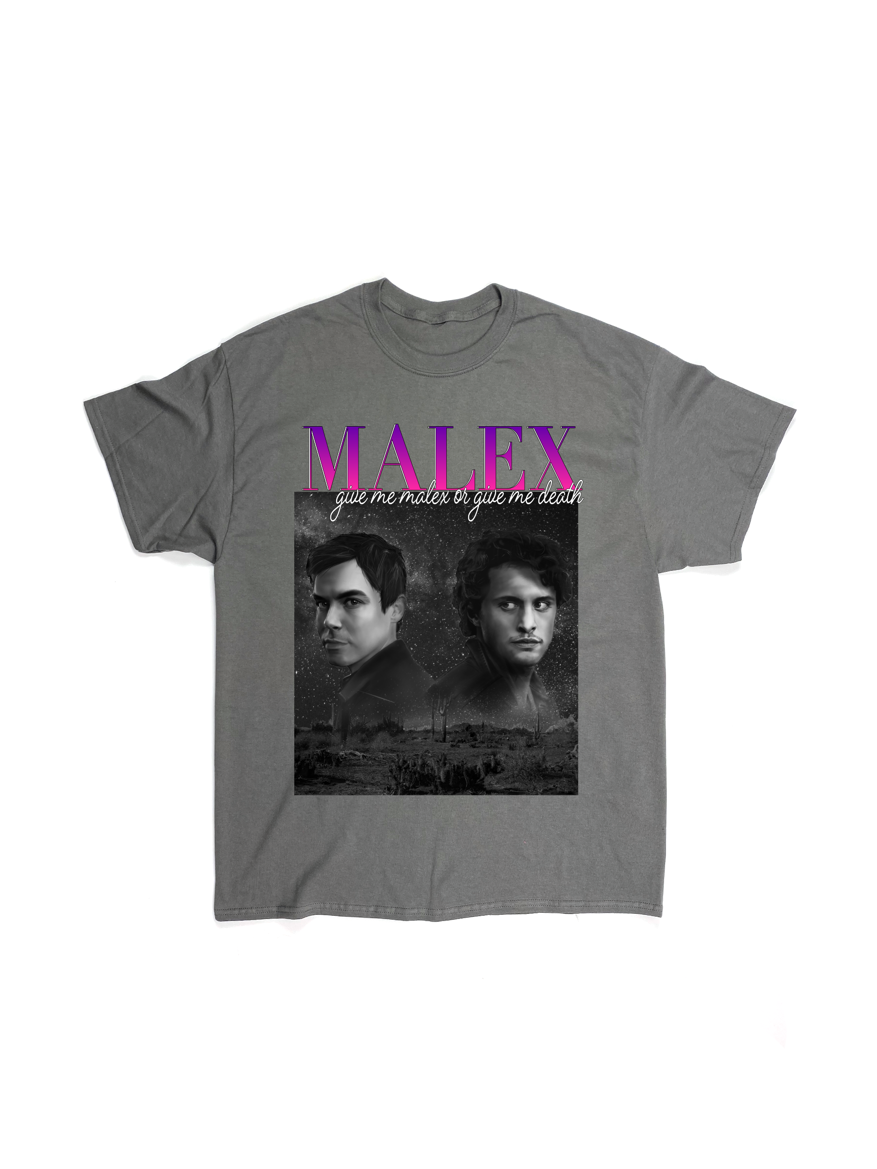 GIVE ME MALEX OR GIVE ME DEATH GREY RAP TEE