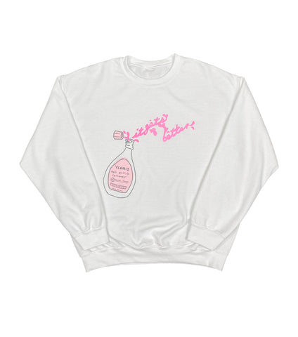 IT GETS BETTER CREWNECK SWEATSHIRT WHITE