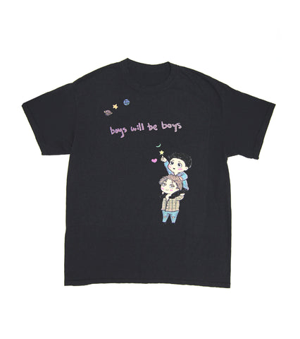 BOYS WILL BE BOYS TEE BLACK