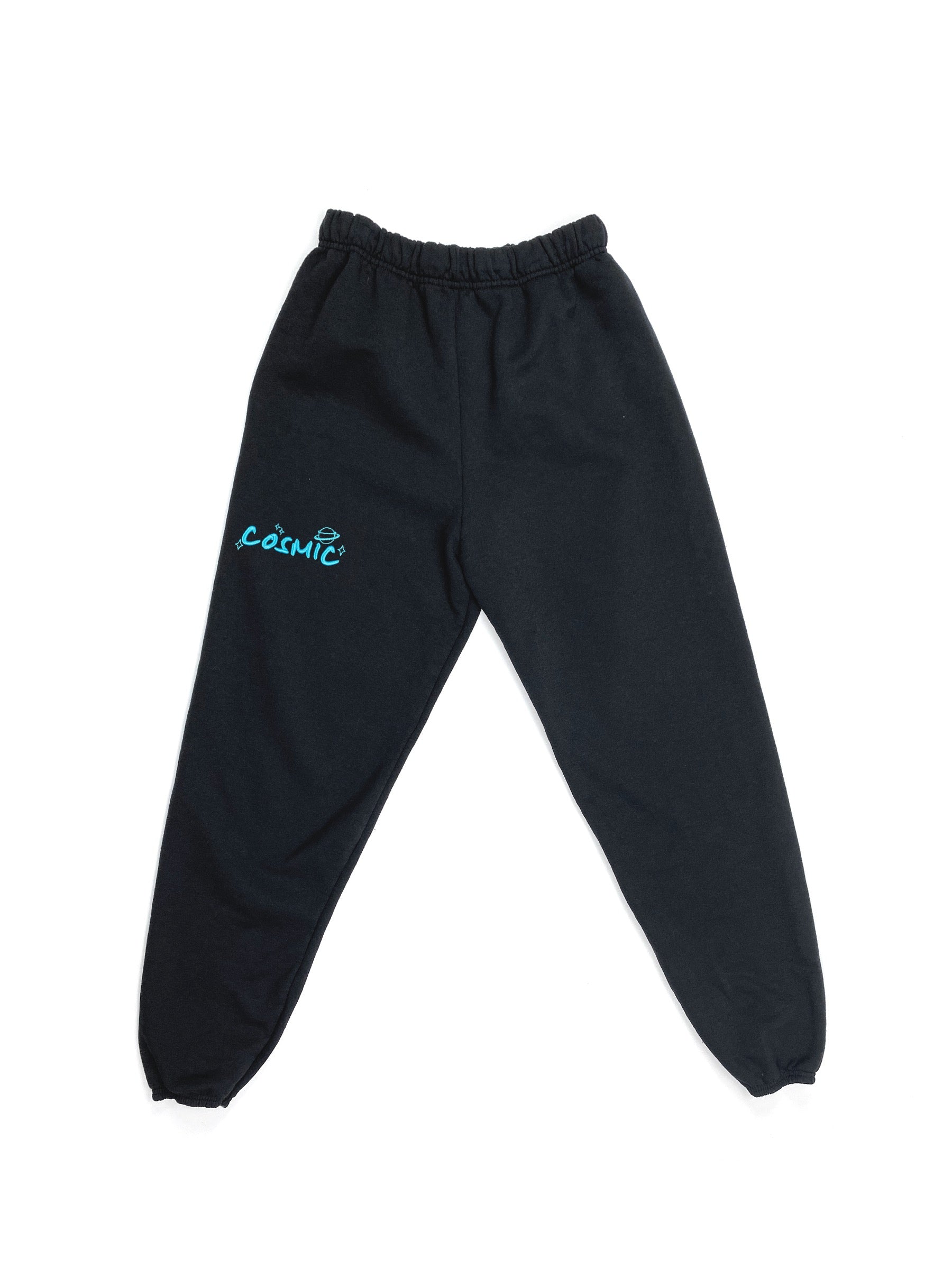 COSMIC EMBROIDERED BLACK SWEAT PANT