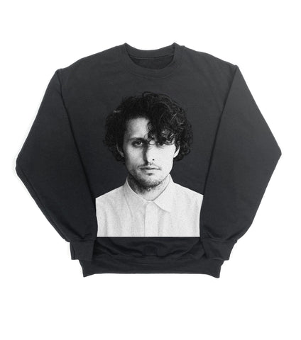 BLACK & WHITE CREWNECK SWEATSHIRT BLACK