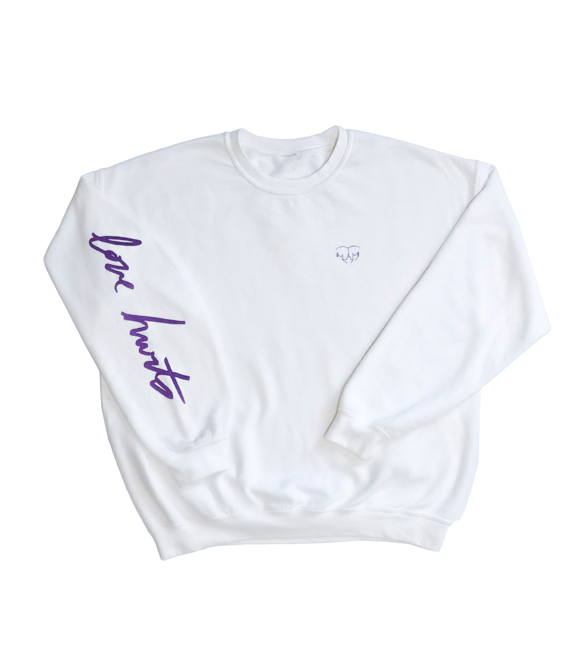 LOVE HURTS CREWNECK SWEATSHIRT WHITE