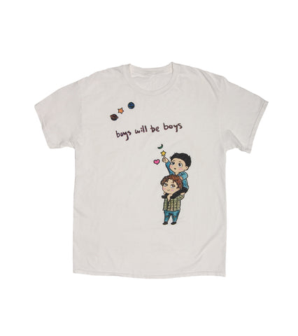 BOYS WILL BE BOYS TEE WHITE