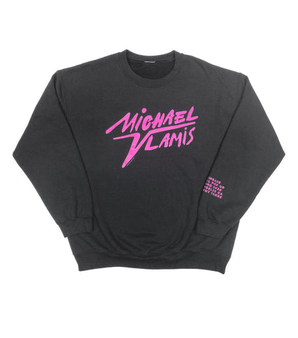 DIGITAL POP UP SIGNATURE CREWNECK BLACK