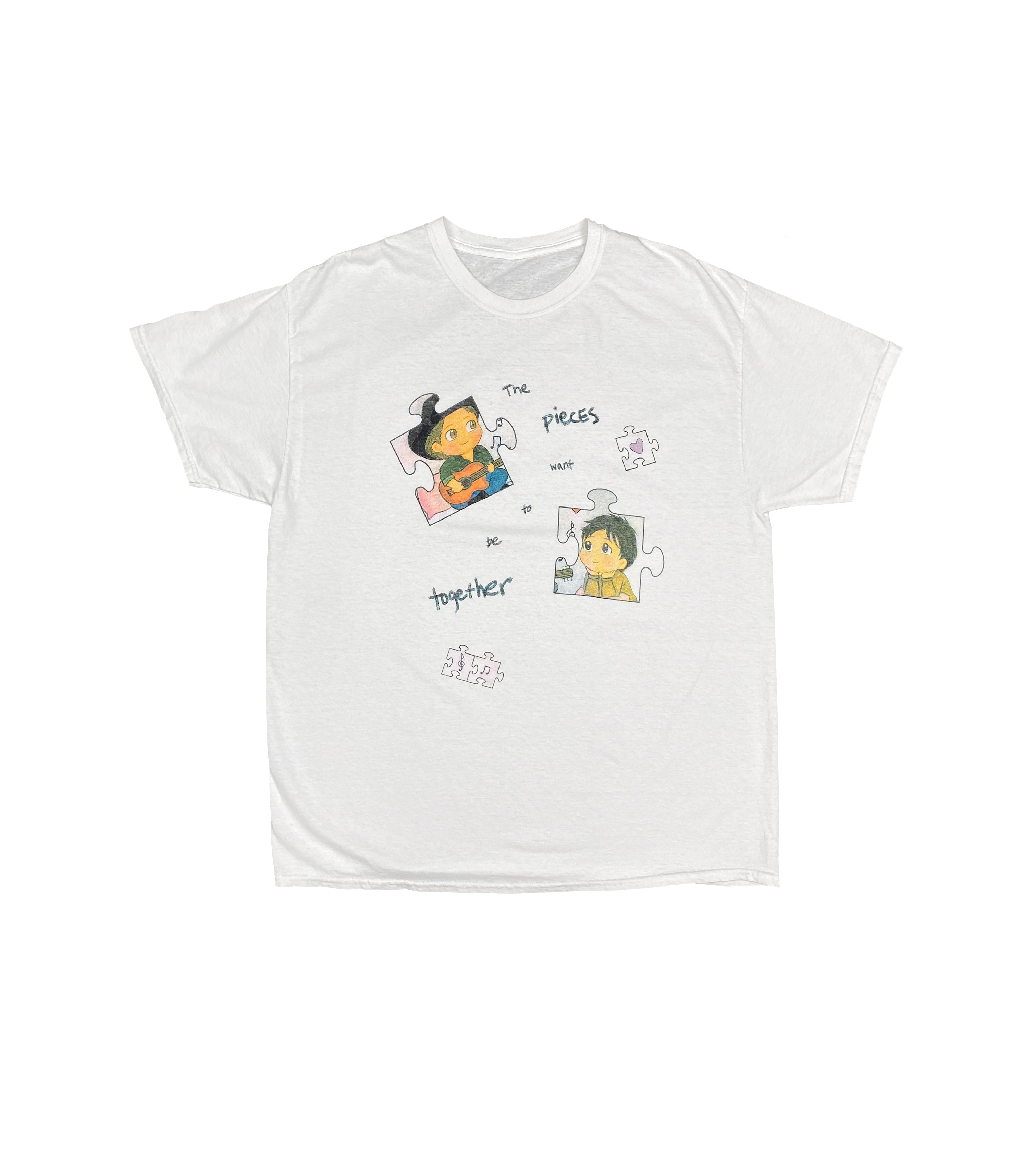 THE PIECES WANT TO BE TOGETHER TEE WHITE